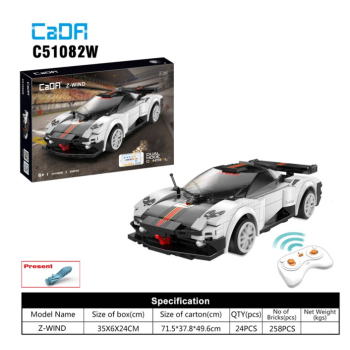 Zestaw 258 Klocków konstrukcyjnych Zdalnie sterowane Autko Z-WIND dla dzieci 6